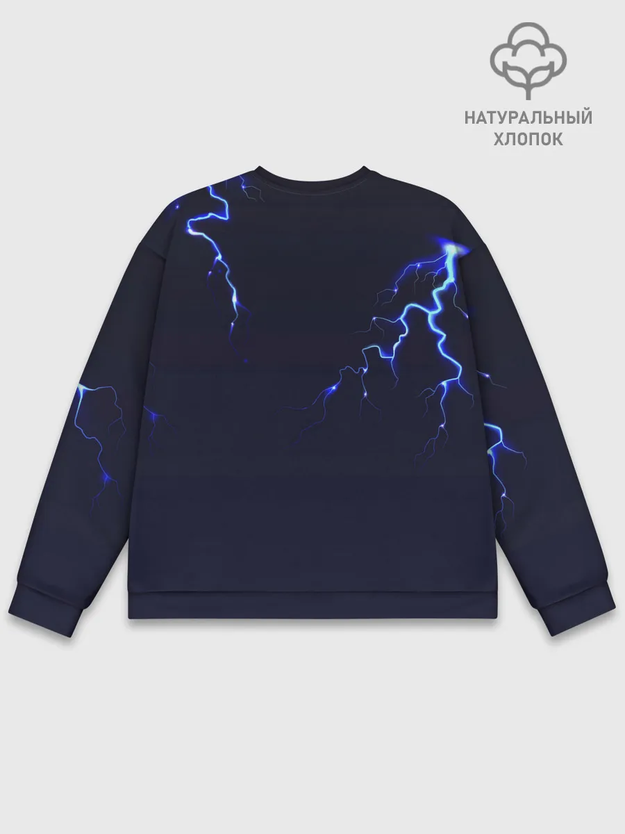 Мужской свитшот базовый / BMW разряд молнии.