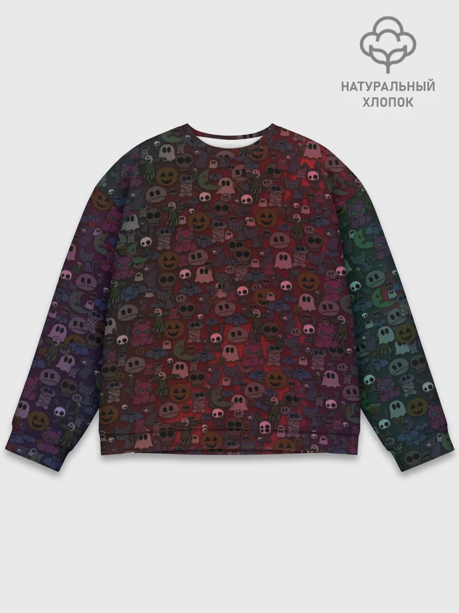 Мужской свитшот базовый / большой хэллоуин
