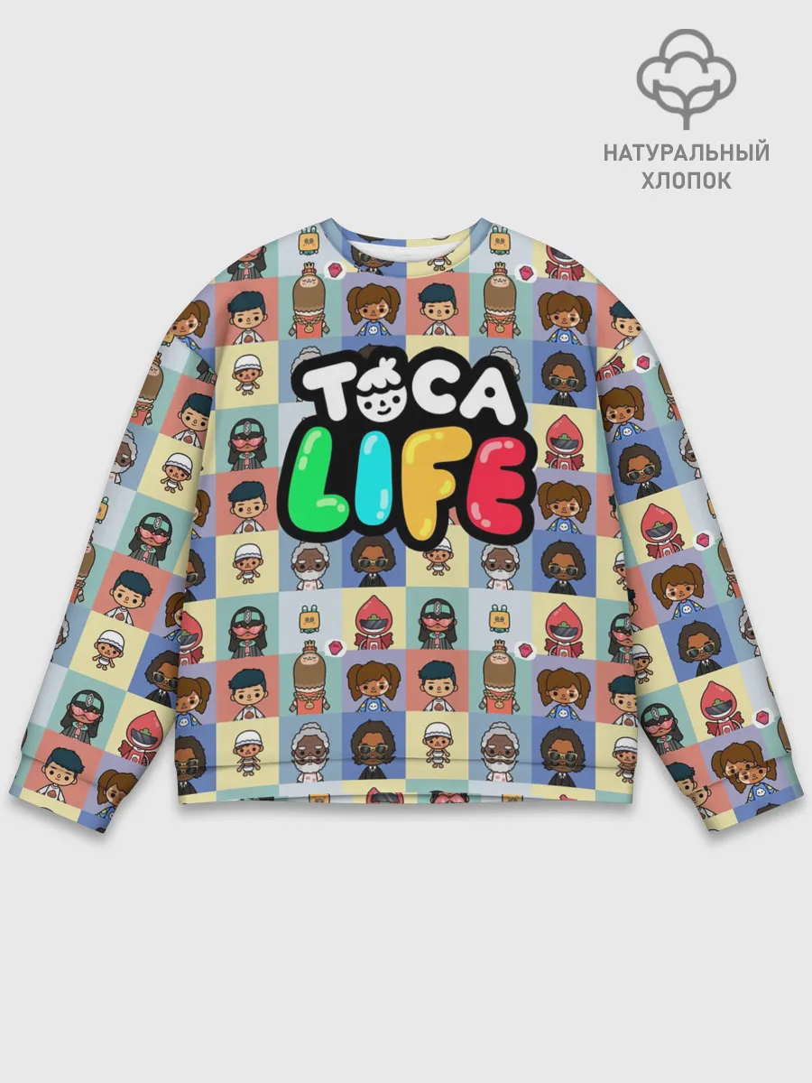Мужской свитшот базовый / Toca Boca characters | Тока бока персонажи