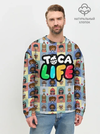 Мужской свитшот базовый / Toca Boca characters | Тока бока персонажи