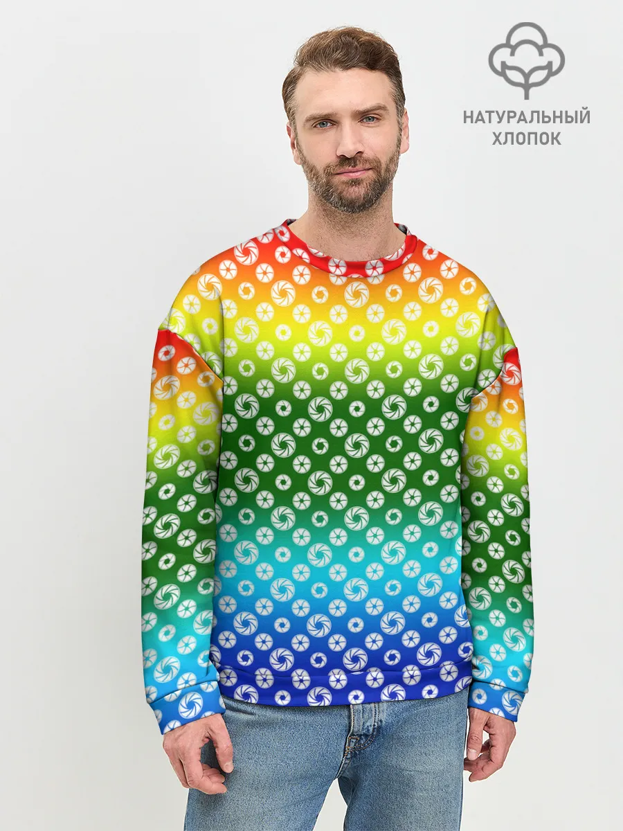 Мужской свитшот базовый / Для фотографов. RGB. Диафрагма.