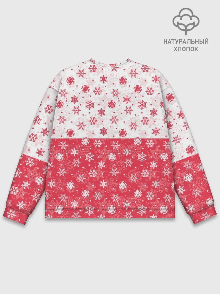 Мужской свитшот базовый / Снежинки