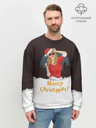 Мужской свитшот базовый / Снегурка