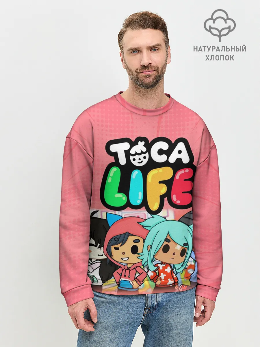 Мужской свитшот базовый / Toca Boca | Тока бока персонажи игры