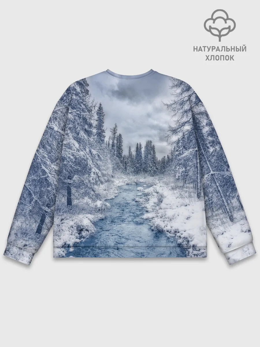 Мужской свитшот базовый / СНЕЖНЫЙ ПЕЙЗАЖ