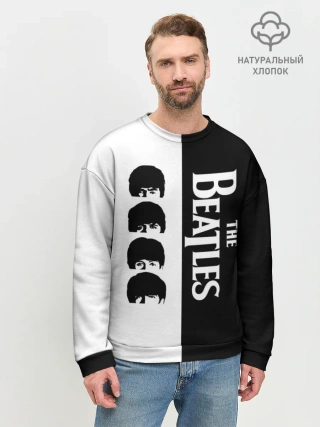 Мужской свитшот базовый / The Beatles черно - белый партер