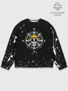 Мужской свитшот базовый / ONE PIECE | ВАН ПИС ЧЕРЕП БРЫЗГИ КРАСОК