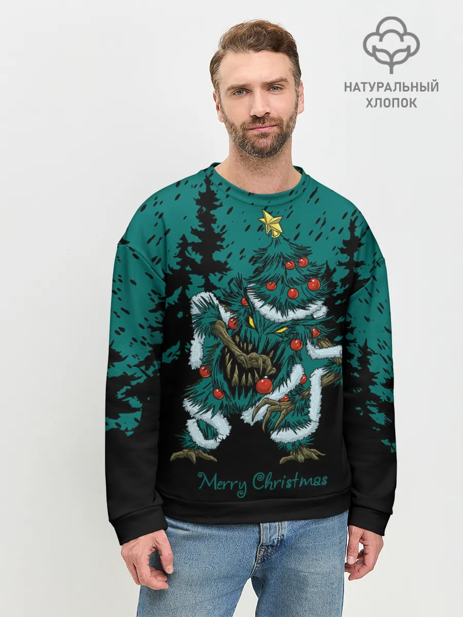 Мужской свитшот базовый / Бесячья ёлка