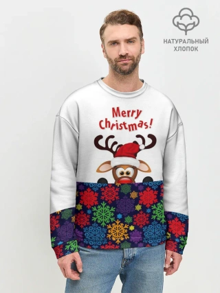 Мужской свитшот базовый / Merry Christmas