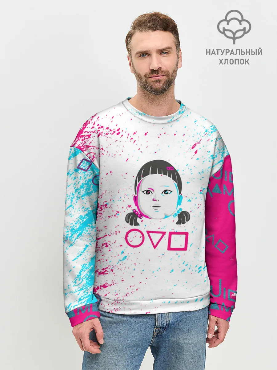 Мужской свитшот базовый / Игра в кальмара | Squid Game | КУКЛА