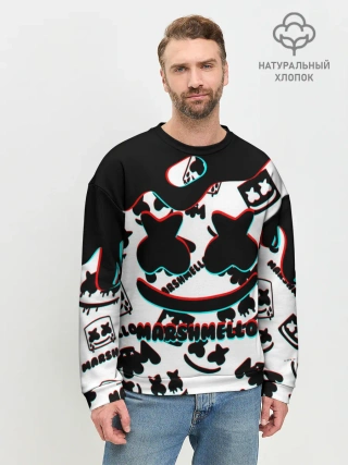 Мужской свитшот базовый / MARSHMELLO GLITCH.