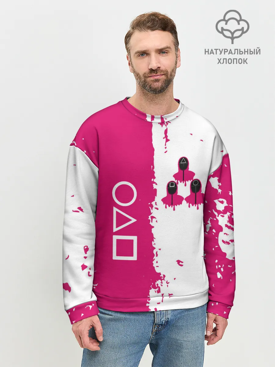 Мужской свитшот базовый / Игра в кальмара геометрические фигуры