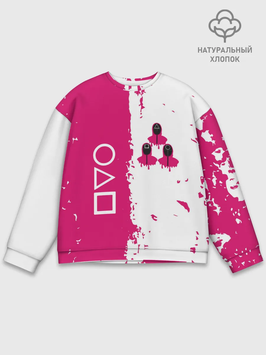 Мужской свитшот базовый / Игра в кальмара геометрические фигуры