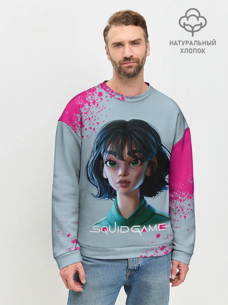 Мужской свитшот базовый / 067 | Розовые брызги