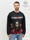 Мужской свитшот базовый / Бумажный дом, La Casa de Papel