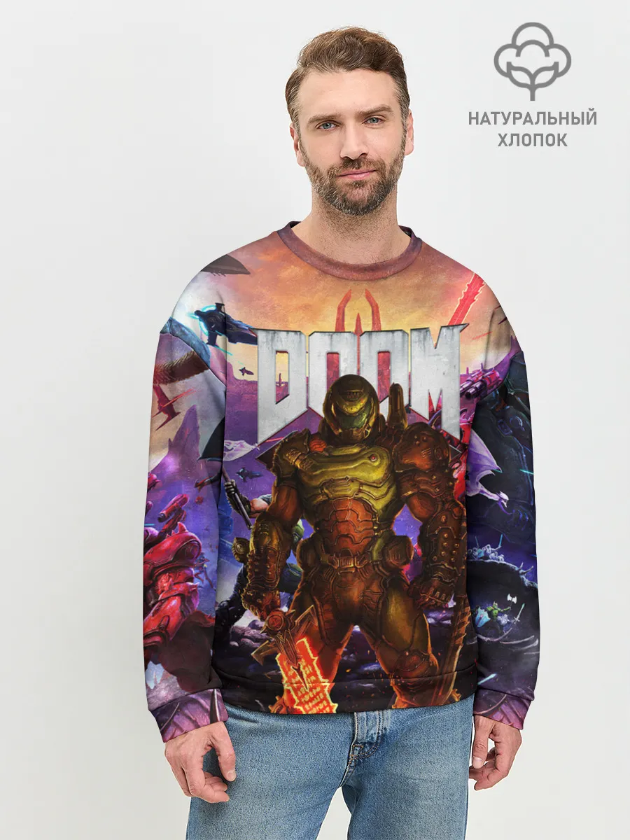 Мужской свитшот базовый / DOOM ETERNAL | ДУМ БИТВА В АДУ