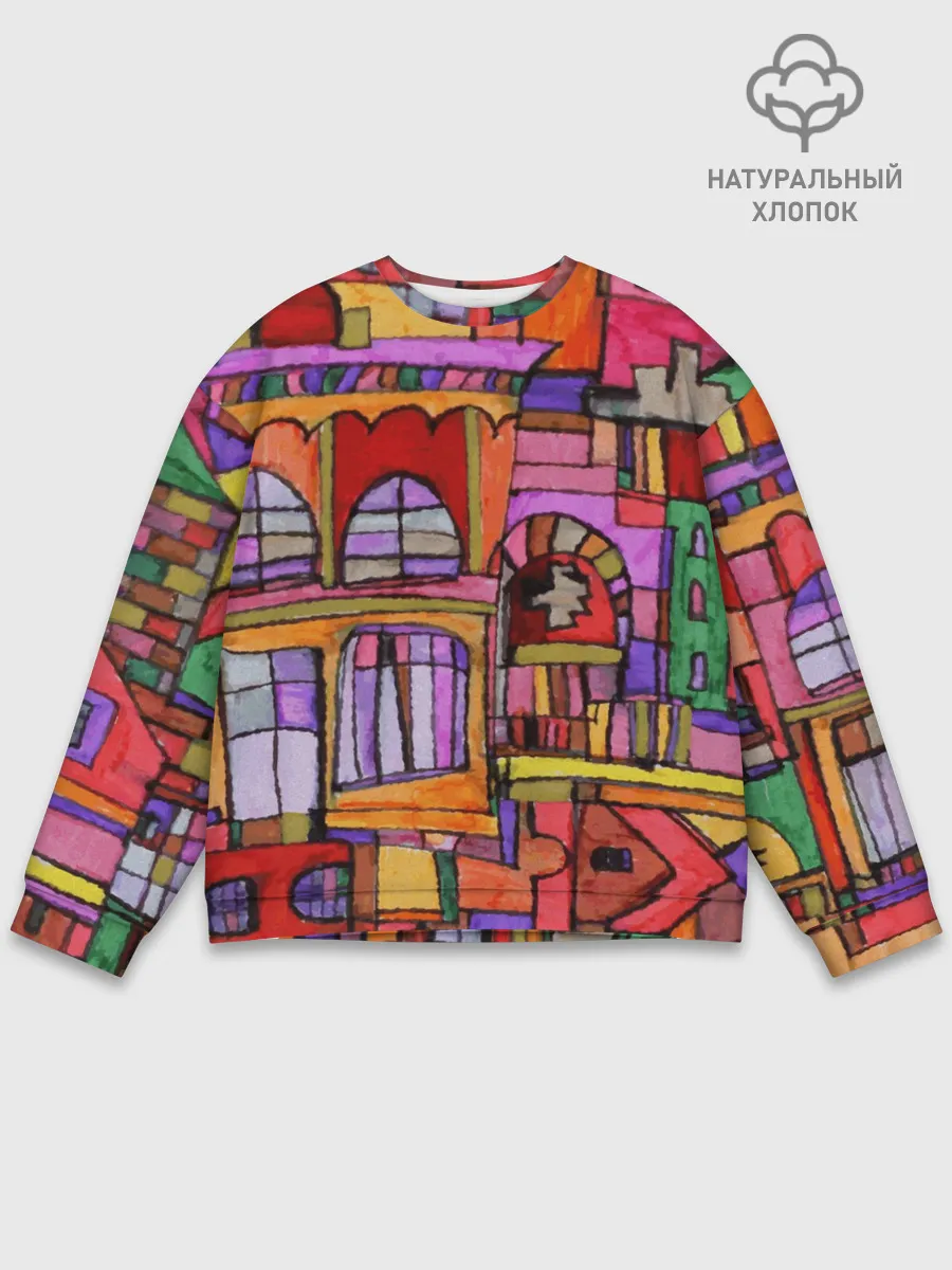 Мужской свитшот базовый / Скетч большого города