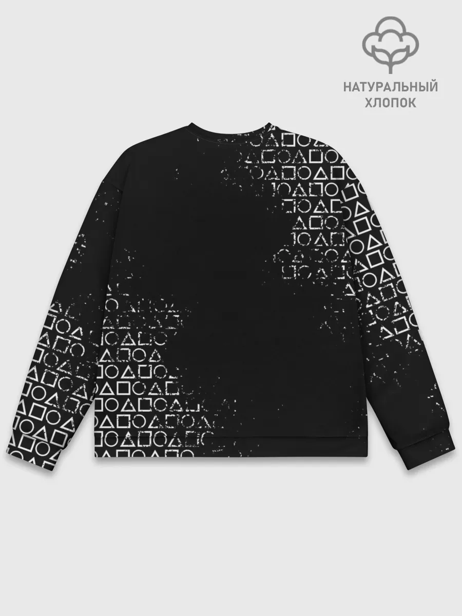 Мужской свитшот базовый / ИГРА В КАЛЬМАРА ТРЕУГОЛЬНИК | SQUID GAME