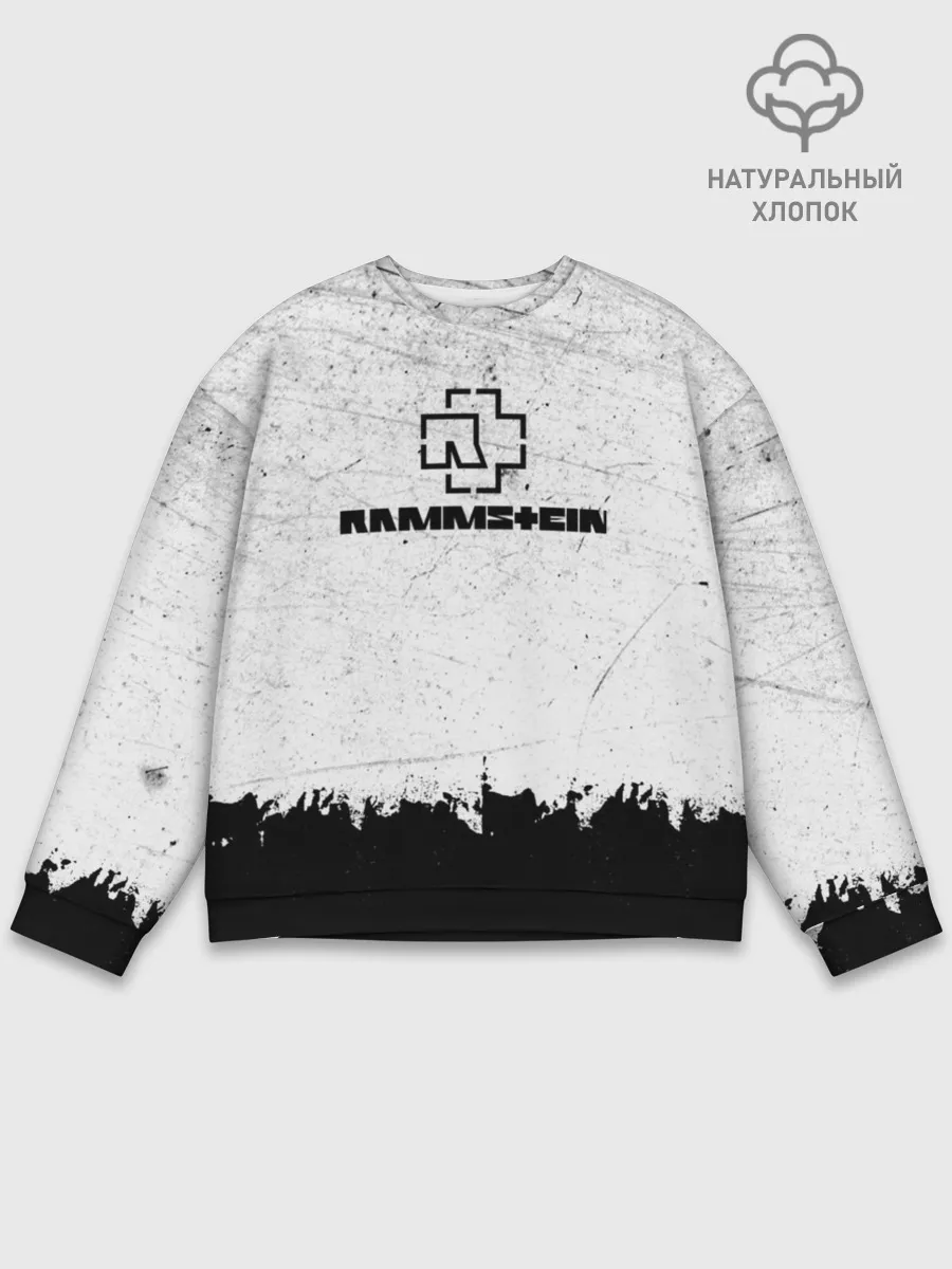 Мужской свитшот базовый / Рамштайн ЧБ Гранж | Rammstein Rock