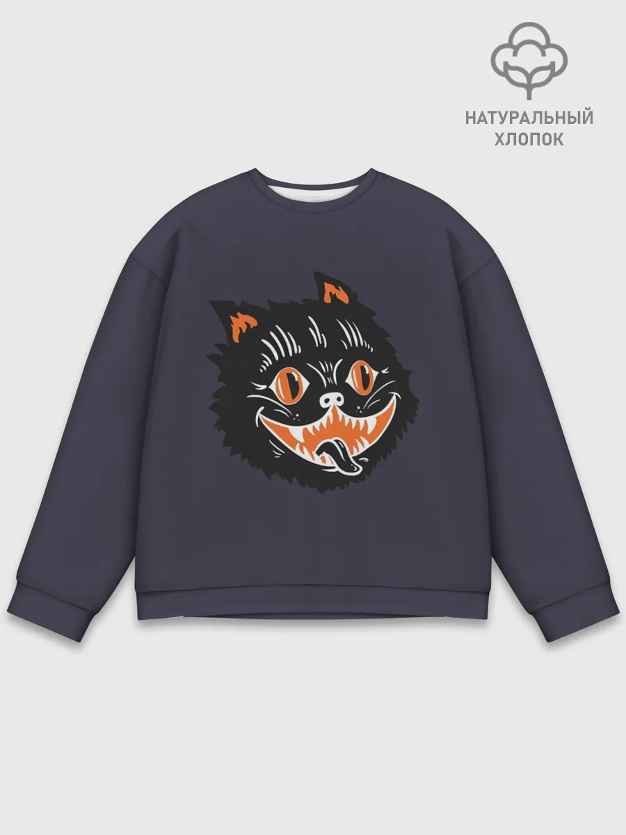 Мужской свитшот базовый / Одержимый кот