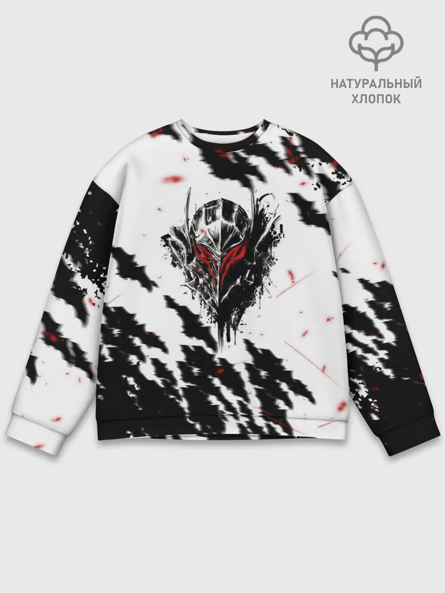 Мужской свитшот базовый / Берсерк маска с красными глазами