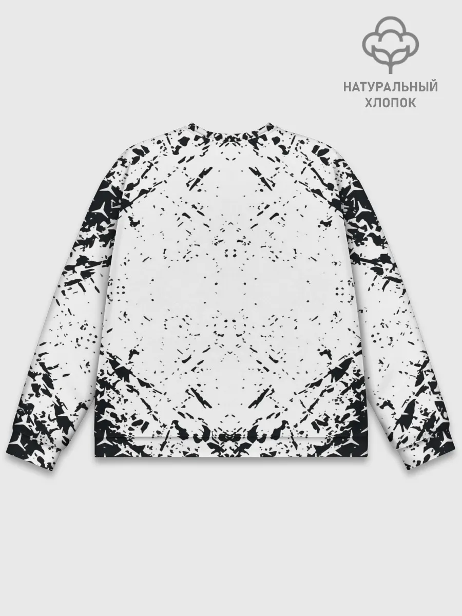 Мужской свитшот базовый / Mercedes | брызги красок,