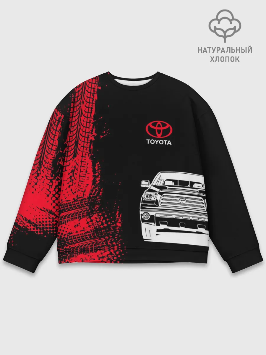 Мужской свитшот базовый / Тойота | Красные следы