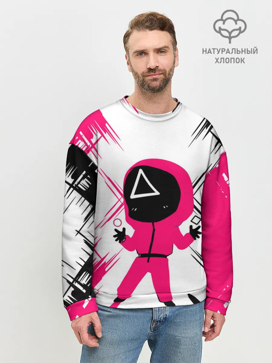 Мужской свитшот базовый / SQUID GAME | ИГРА В КАЛЬМАРА | треугольник.