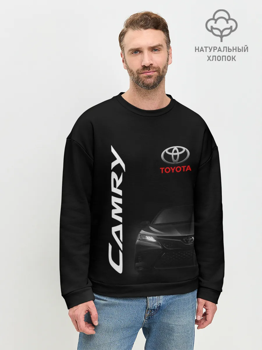 Мужской свитшот базовый / Черная Тойота Камри