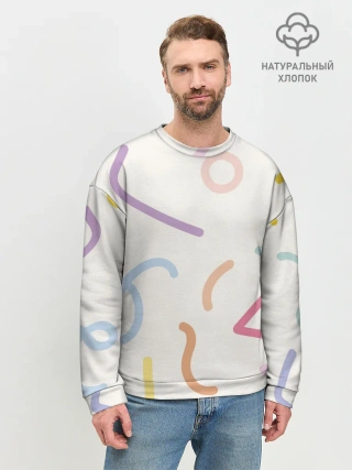 Мужской свитшот базовый / Разные линии