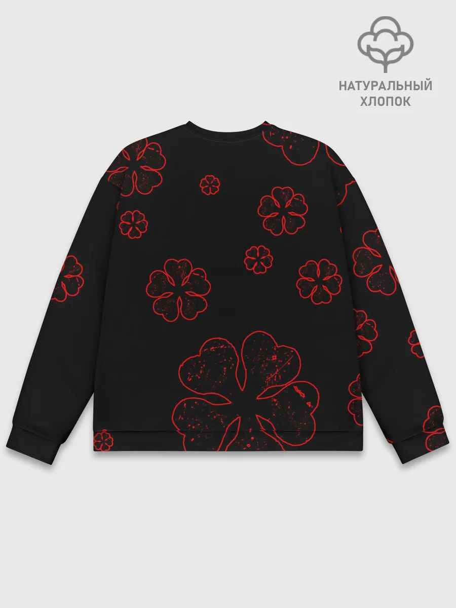 Мужской свитшот базовый / Чёрный клевер: Black clover.