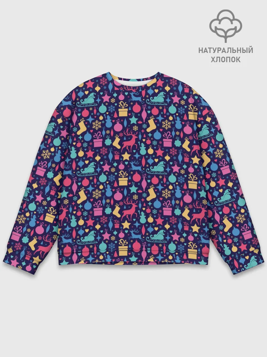 Мужской свитшот базовый / Новогодние Игрушки и Украшения