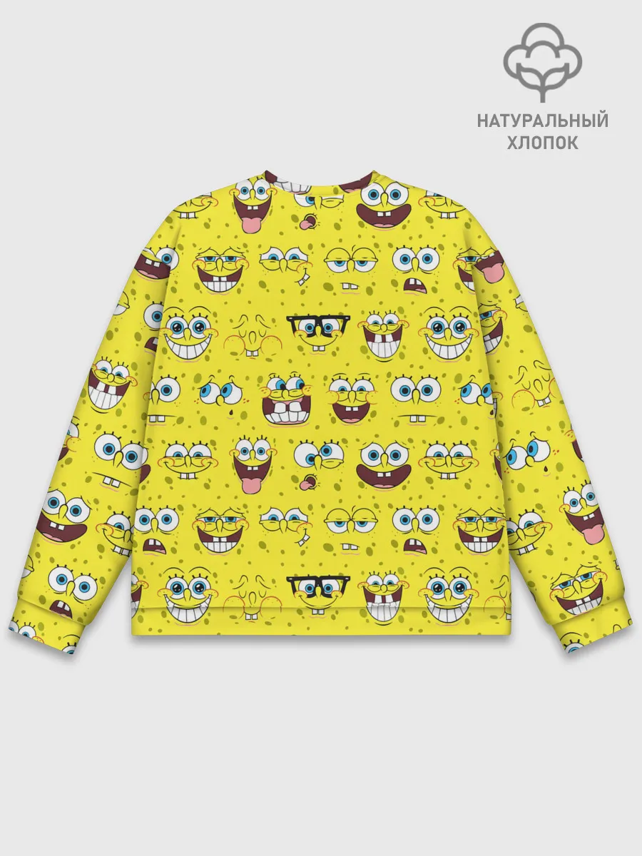 Мужской свитшот базовый / Губка Боб паттерн