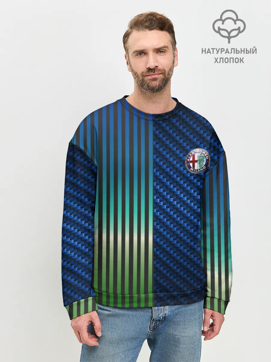 Мужской свитшот базовый / Фантазия на тему Alfa-Romeo