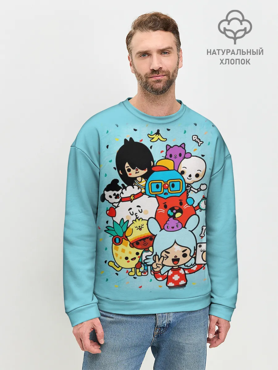 Мужской свитшот базовый / Toca Boca | Тока бока персонажи из игры