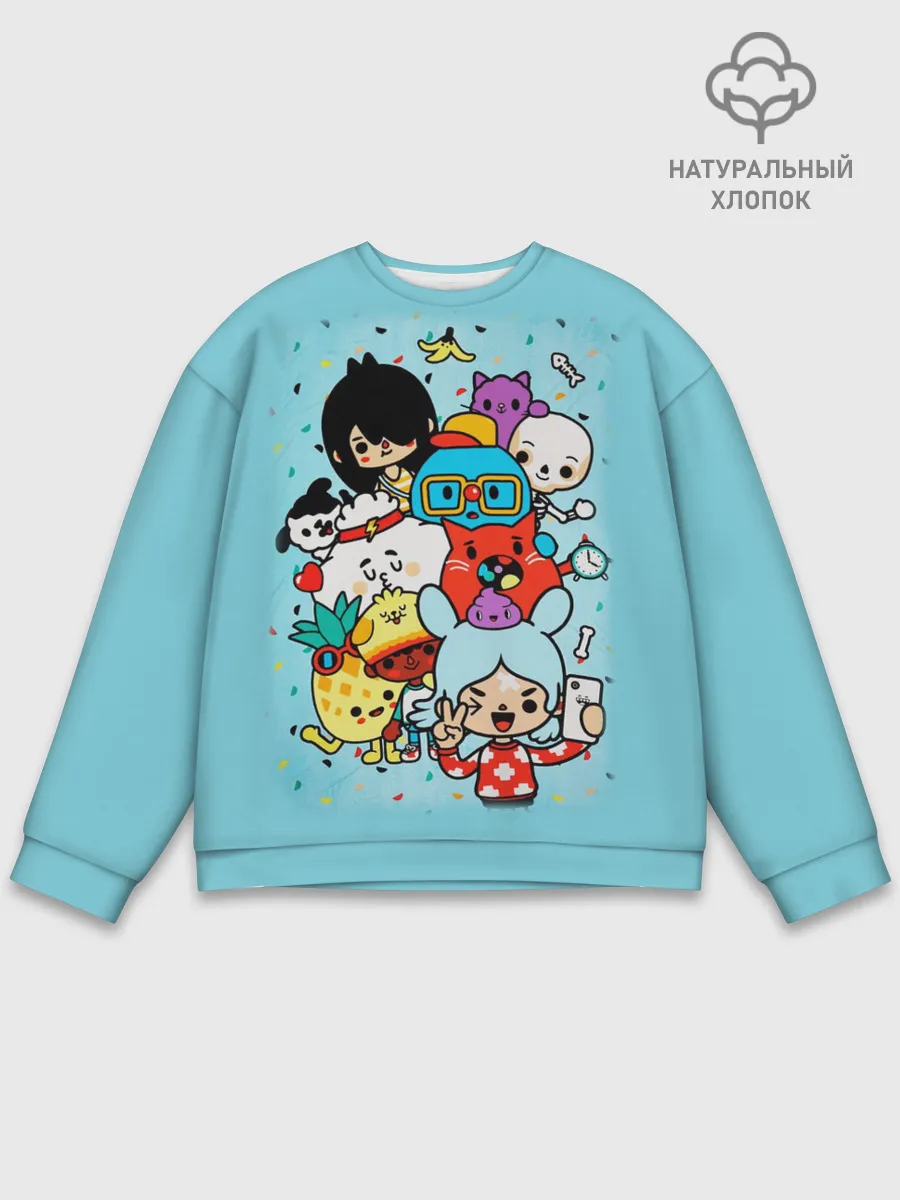Мужской свитшот базовый / Toca Boca | Тока бока персонажи из игры