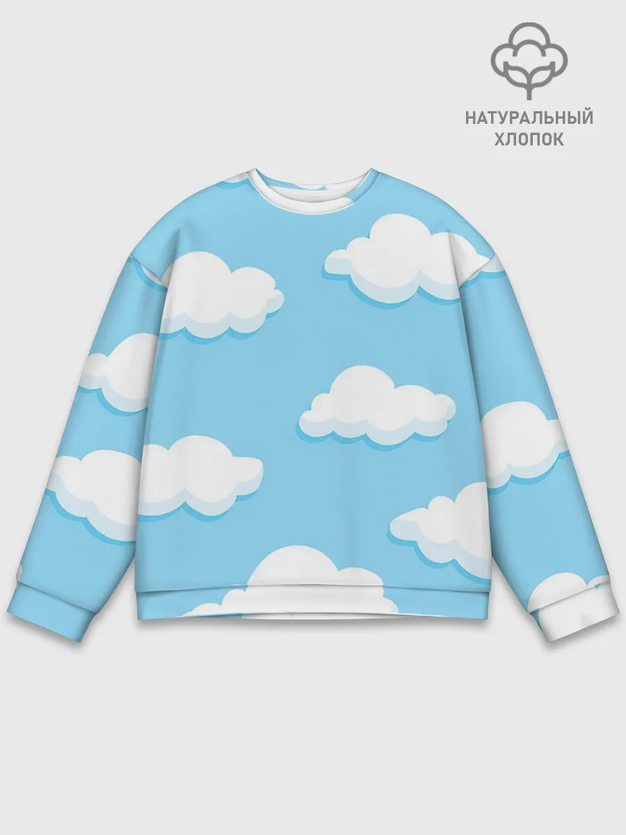 Мужской свитшот базовый / Белые облака