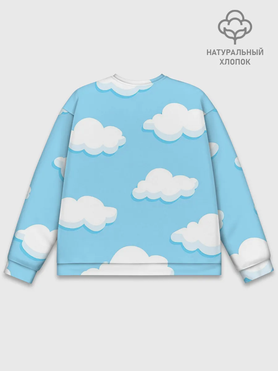 Мужской свитшот базовый / Белые облака