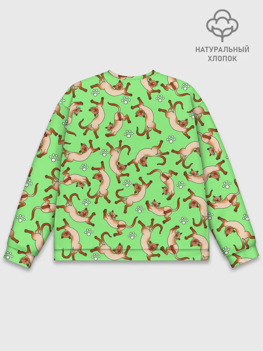 Мужской свитшот базовый / Сиамские коты