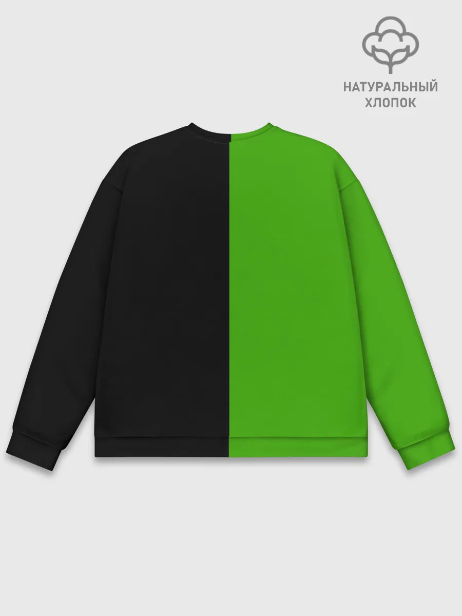 Мужской свитшот базовый / SKODA черно-зеленый