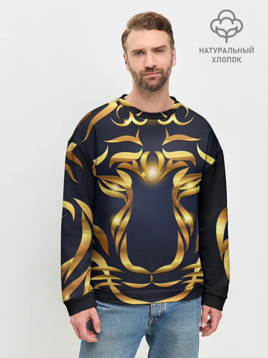 Мужской свитшот базовый / Золотой символ года Тигр