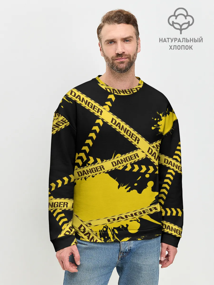 Мужской свитшот базовый / Лента DANGER