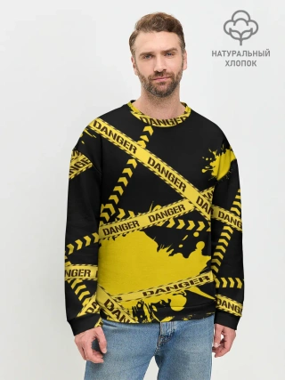 Мужской свитшот базовый / Лента DANGER