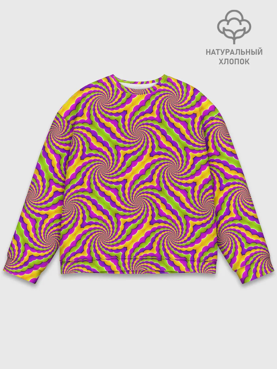 Мужской свитшот базовый / Красочная иллюзия вращения