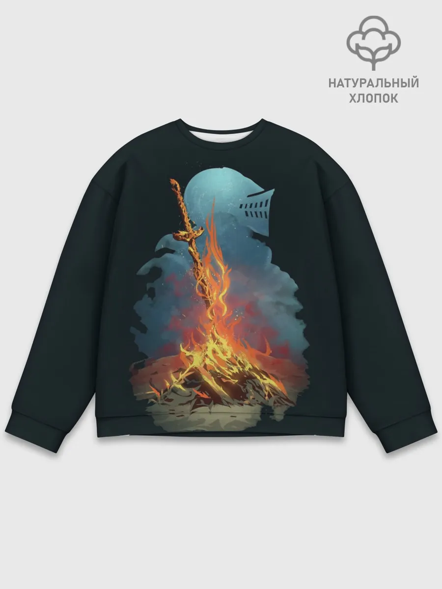 Мужской свитшот базовый / Witcher 3 костер