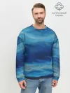 Мужской свитшот базовый / Акварельное море