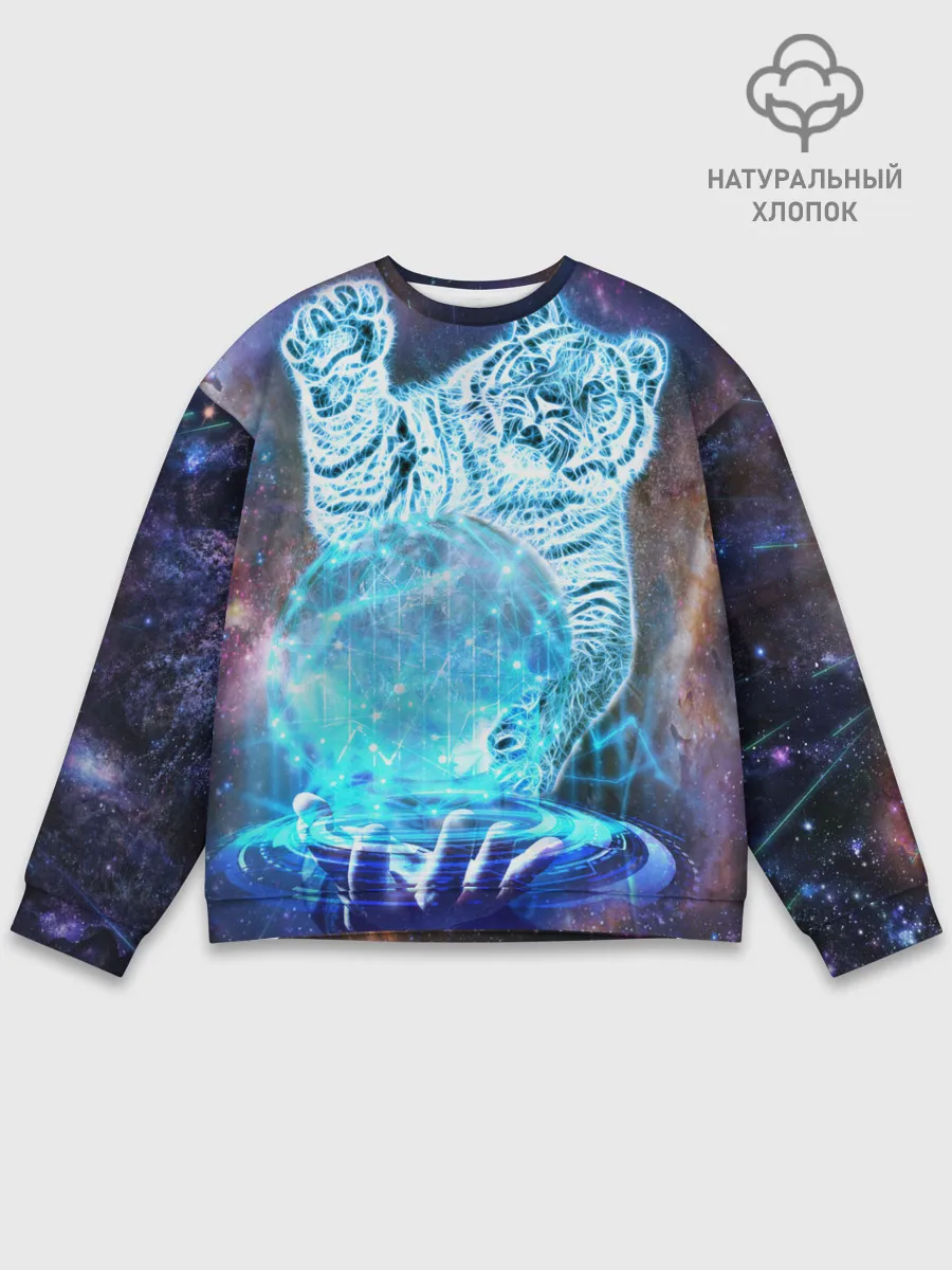 Мужской свитшот базовый / Звездный тигр