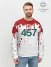 Мужской свитшот базовый / ИГРА В КАЛЬМАРА ПЕРСОНАЖ 457 КРОВЬ