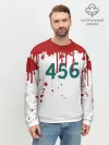 Мужской свитшот базовый / ИГРА В КАЛЬМАРА ПЕРСОНАЖ 456 КРОВЬ