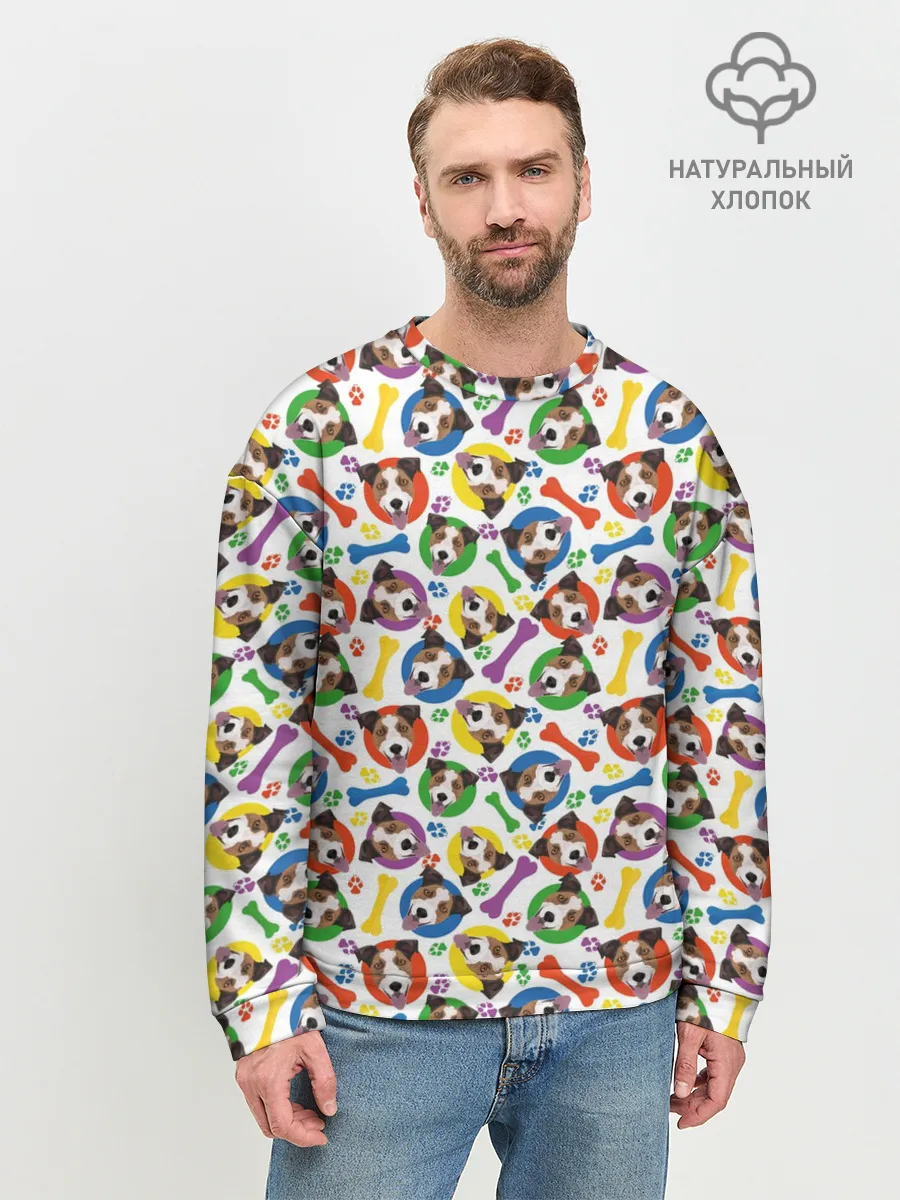 Мужской свитшот базовый / Джек Рассел Терьер